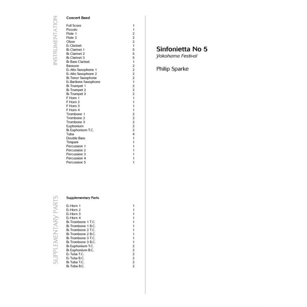 Sinfonietta No 5 : Yokohama Festival